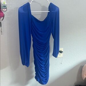 Amazon Royal Blue Long Sleeve Dress
